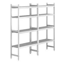 Zestaw półek aluminiowych - Głębokość: 360 mm - Nośność: 600 kg