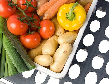 Zestaw regałów aluminiowych - kształt litery U - Głębokość montażu: 360 mm - Nośność: 600 kg - Prime Gastro