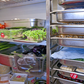 Zestaw półek aluminiowych - kształt litery U - głębokość: 460 mm - nośność: 600 kg - Prime Gastro