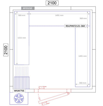 Regalset Aluminium - U-Form - Głębokość montażu: 360 mm - Nośność: 600 kg - Prime Gastro