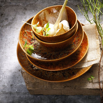 (6 sztuk) RUSTIQUE - Miska - Ø 15 cm - Brązowy - Prime Gastro