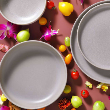 (6 sztuk) SANDY LOAM - Płaski talerz - Ø 22 cm - Szary - Prime Gastro