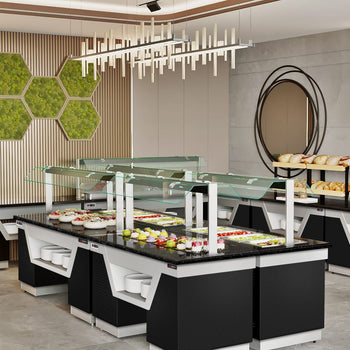 Element neutralny BELFAST - 2000 mm - blat roboczy z czarnego granitu - Prime Gastro