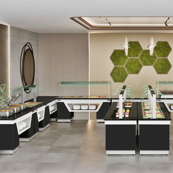 Element neutralny BELFAST - 2000 mm - blat roboczy z czarnego granitu - Prime Gastro