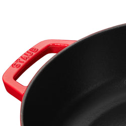 STAUB | BRAISERS - Brytfanna z Chistera Drop - Structure - 280mm - Żeliwna - Wiśniowo - czerwona