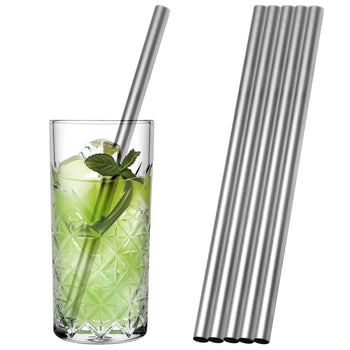 (50 sztuk) Słomki do picia ze stali nierdzewnej - 10 x 200 mm - proste - Prime Gastro