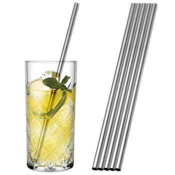 (50 sztuk) Słomki do picia ze stali nierdzewnej - 8 x 200 mm - proste - Prime Gastro