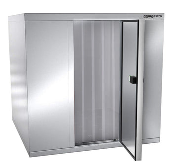 Komora mroźnicza ze stali nierdzewnej - 2100x1200mm - 3,16m³ - włącznie z kurtyną lamelową - Prime Gastro
