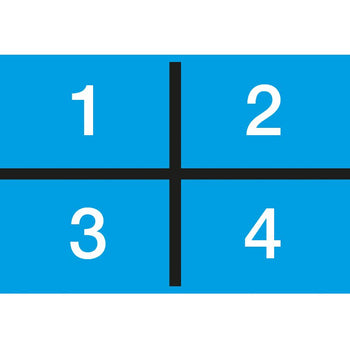 Plastikowy separator stołu / ochrona higieniczna - Zestaw dla 4 stacji roboczych - Prime Gastro