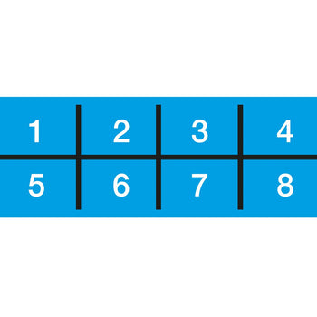 Plastikowy separator stołu / ochrona higieniczna - Zestaw dla 8 stacji roboczych - Prime Gastro