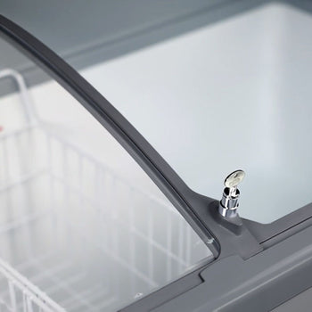 Zamrażarka skrzyniowa - 1570x650mm - 352 litry - Z przesuwaną szklaną pokrywą - Prime Gastro