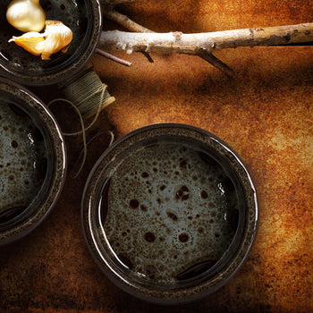 (24 sztuki) TURKEY - Forma do zapiekania - 10 x 2,6 cm - Brązowa / niebieska - Prime Gastro