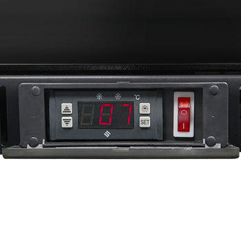 GASTRO-COOL | Chłodziarka barowa - 900 mm - 200 litrów - z 2 przesuwanymi szklanymi drzwiami - czarna - Prime Gastro