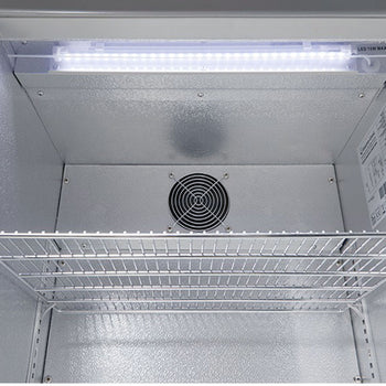 GASTRO-COOL | Chłodziarka barowa - 600 mm - 128 litrów - z 1 szklanymi drzwiami - srebrna - Prime Gastro