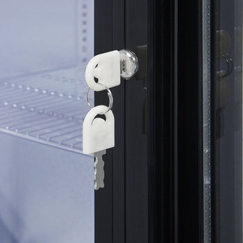 GASTRO-COOL | Chłodziarka barowa - 900 mm - 200 litrów - z 2 przesuwanymi szklanymi drzwiami - czarna - Prime Gastro