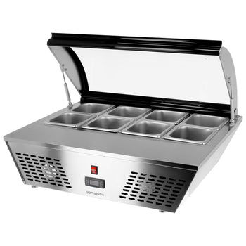 Witryna chłodnicza stołowa/ witryna nadstawna - 67 litrów - 760 mm - dla 8x GN 1/6 lub 4x GN 1/3 - Prime Gastro