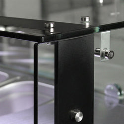 Stół chłodniczy do pizzy PREMIUM - 2000x800mm - z 3 drzwiami - włącznie z witryną chłodniczą nadstawną LED - 9x GN 1/3