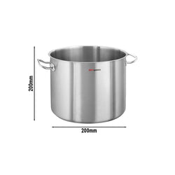 Garnek do zupy Jumbo - Ø 200 mm - wysokość 200 mm - stal nierdzewna