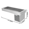Commercial Drop-in Refrigerated Well - 1500mm - +2 to +8°C - 4x GN 1/1 - 390W