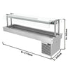 Wanna chłodnicza do zabudowy – 2100 mm – od +2 do +8 °C – 6 pojemników GN 1/1 – 410 W – z szybą przeciwkaszlową