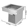 Wanna chłodnicza do zabudowy – 800 mm – 2x GN 1/1 – 190 W – od +2 do +8 °C