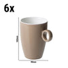 (6 szt.) Filiżanka do kawy BART COLOUR CAFE – 230 ml – brązowa