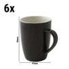 (6 szt.) Filiżanka do kawy COLORS – porcelana – 180 ml – szara