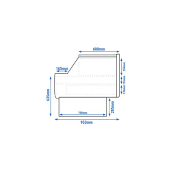 Lada kasowa - 990 mm - Panel przedni w kolorze czarnym