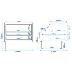Stolik kasowy KOPENHAGEN - 998x953mm - Panel przedni Beżowy