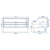 Lada kasowa TORONTO - 1622x953mm - Panel przedni Ciemnoczerwony