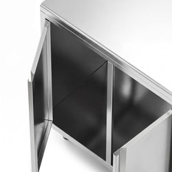 Szafka robocza – 600 x 600 mm – z 2 drzwiami skrzydłowymi i rantem – do ekspresu do kawy
