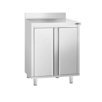 Szafka robocza - do ekspresu do kawy - 800x600 mm - z 2 drzwiami na zawiasach i panelem tylnym - Prime Gastro