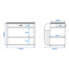 Lada kasowa – 1100 mm – czarny panel przedni – z czarnym blatem granitowym