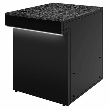 Lada kasowa TORONTO - 600 mm - czarny panel przedni - oświetlenie LED - Prime Gastro