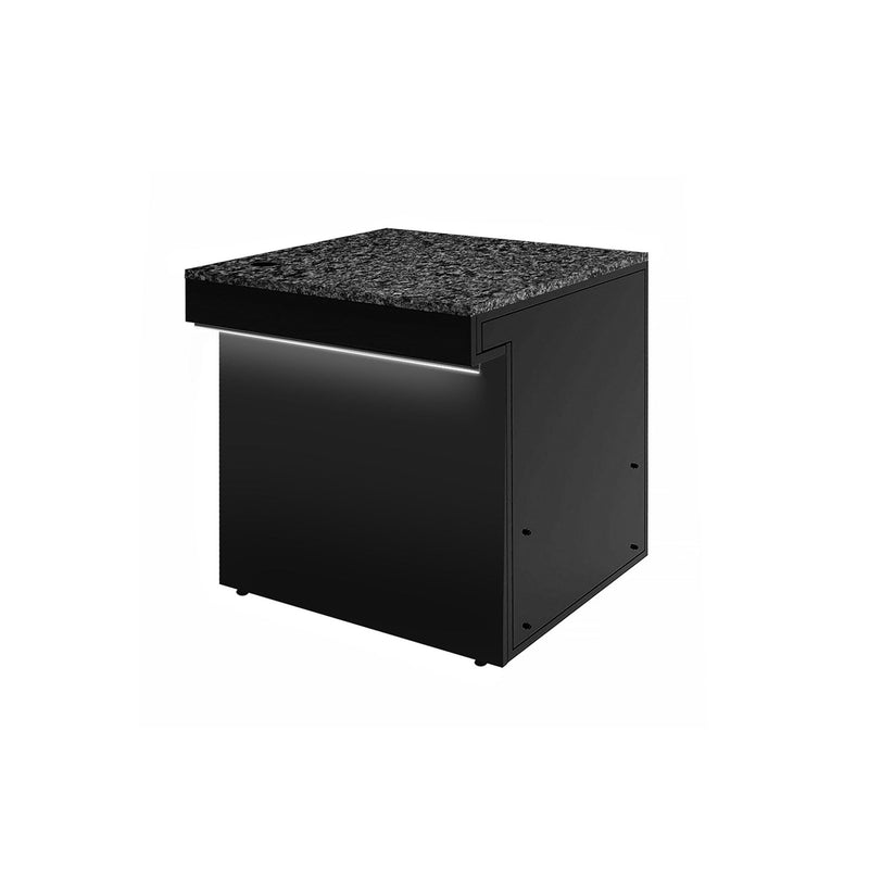 Lada kasowa TORONTO - 900 mm - czarny panel przedni - oświetlenie LED