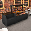 Lada kasowa TORONTO - 1100x820mm - Panel przedni Czarny - Blat roboczy Czarny granit