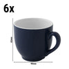 (6 szt.) Filiżanka do kawy COLORS – porcelana – 140 ml – niebieska
