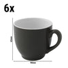 (6 szt.) Filiżanka do kawy COLORS – porcelana – 140 ml – szara