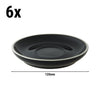 (6 szt.) Spodek do kawy COLORS – Ø 120 mm – czarny
