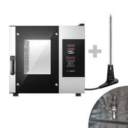 Elektryczny - Piec konwekcyjno - parowy - 5x GN 2/3 - z systemem mycia - w zestawie: Stelaż wewnętrzny