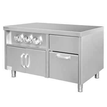 Szafka dolna na dystrybutory napojów z uchwytami na kubki i komorą na kostki lodu - 1,2 m - Prime Gastro