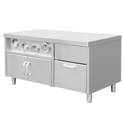 Szafka dolna na dozowniki napojów z uchwytami na kubki i komorą na kostki lodu - 1,5 m