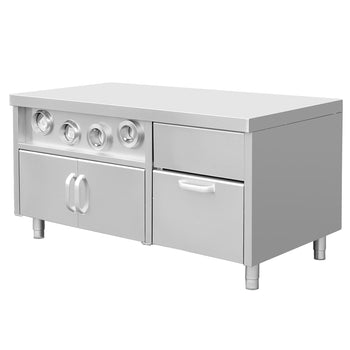 Szafka dolna na dozowniki napojów z uchwytami na kubki i komorą na kostki lodu - 1,5 m - Prime Gastro