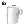 (6 pieces) Maastricht coffee cup - 210 ml - ivory