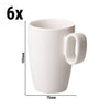 (6 szt.) Kubek do kawy Maastricht LUX – porcelana – 300 ml – kość słoniowa