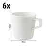 (6 szt.) Kubek do kawy WHITE DELIGHT – porcelana – 250 ml – biały