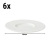 (6 pcs) WHITE DELIGHT - Cappuccino saucers - Ø160mm - White