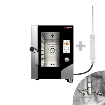 Piec konwekcyjno-parowy KOMPAKT - Touch - 6x GN 1/1 - włącznie z systemem mycia & czujnikiem temperatury - Prime Gastro