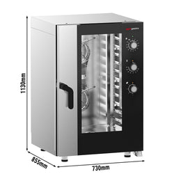 Piec konwekcyjno-parowy – 11x GN 1/1 – do 270 °C – manualny – z wtryskiem wody, zdjęcie 2 z 12