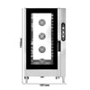 Commercial Electric Combi Oven- Manual Controls - 20x GN 1/1 - incl. Trolley